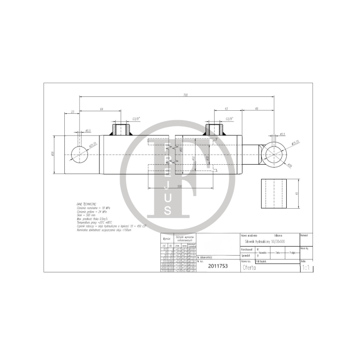 Hydraulic cylinder 2011753