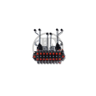 Hydraulic control valve 8 sections with valves, lever control