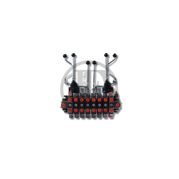 Hydraulic control valve 8 sections with valves, lever control