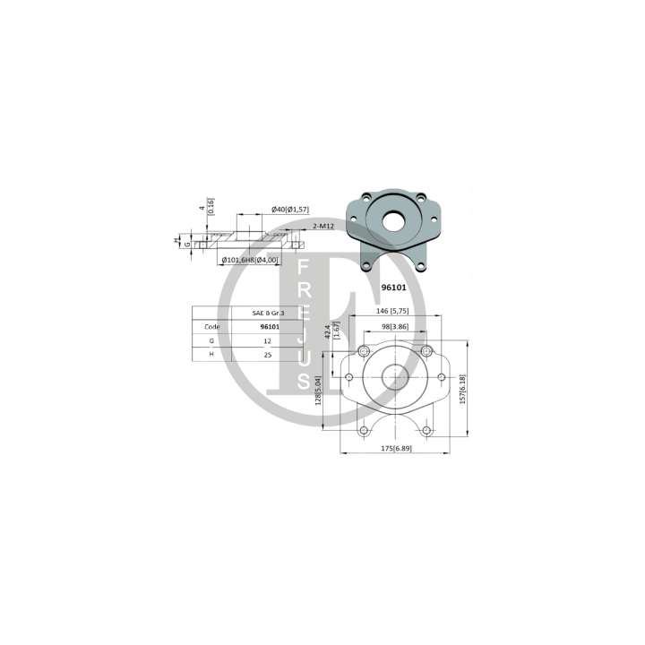 Łącznik pompy z silnikiem elektrycznym SAE-B SAB-A
