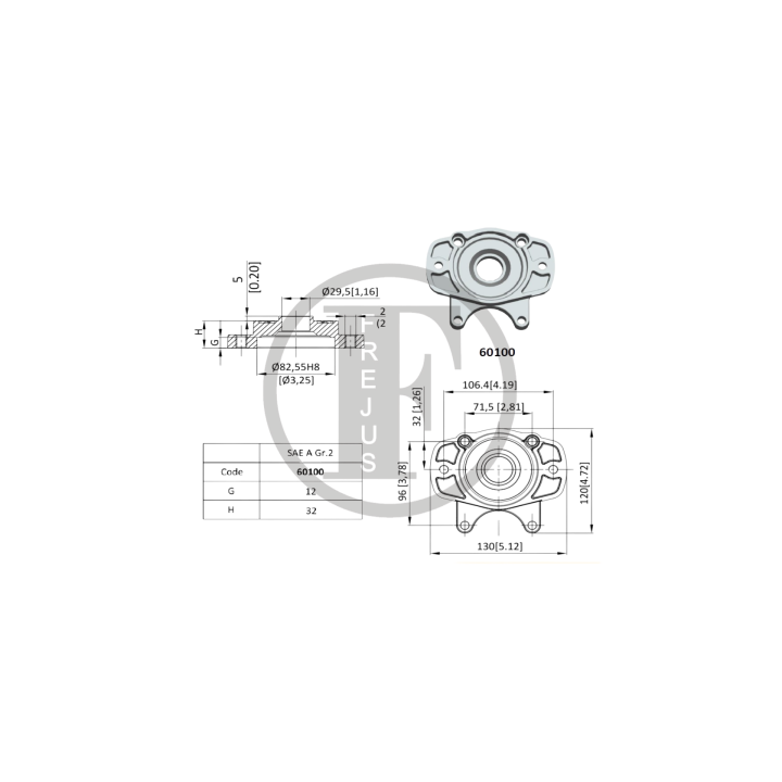 Łącznik pompy z silnikiem elektrycznym SAE-B SAB-A