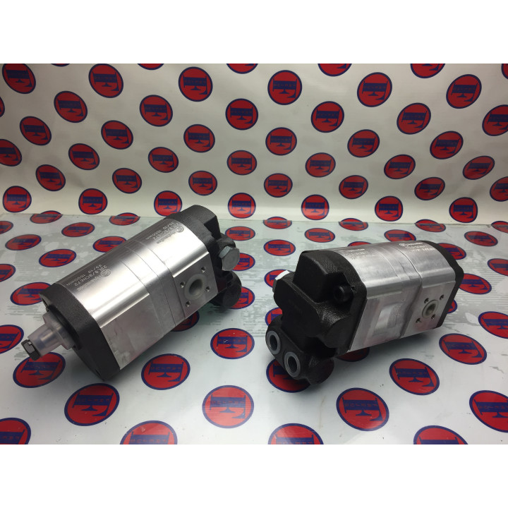 Pompa zębata, podwójna, 2 x M18 x 1,5, przyłącze na pokrywie, z zaworem 1986962C1