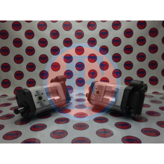 Pompa zębata, podwójna, 2 x M18 x 1,5, przyłącze na pokrywie, z zaworem 25999065