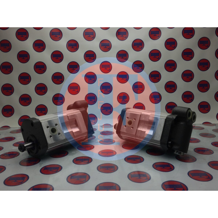 Pompa zębata, podwójna, 2 x M18 x 1,5, przyłącze na pokrywie, z zaworem 25999065